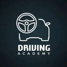 Modern Monochrome Car Design for Driving Academy Logo Template