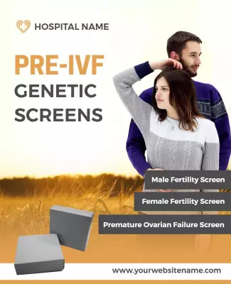 Modern Neutral Pre-IVF Genetic Screening Poster Template