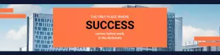 Modern Office Buildings with Success Focus LinkedIn Banner Template