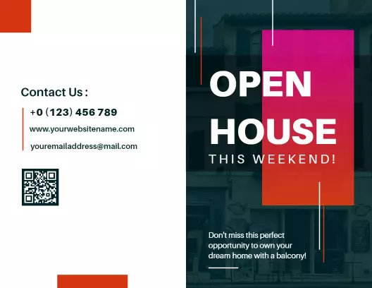 Modern Open House Weekend Real Estate Opportunity Brochure Template