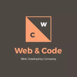 Modern Orange and Dark Gray Website Development Logo Template