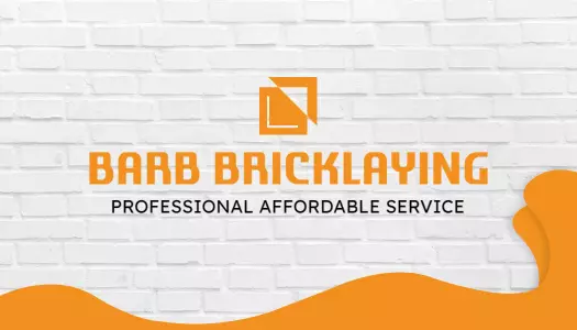Modern Orange Bricklaying Construction Business Card Template
