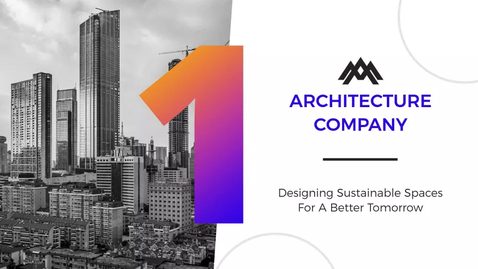 Modern Orange Sustainable Architecture Company Business Presentation Template