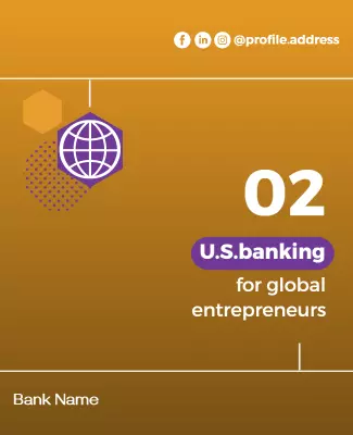 Modern Orange U.S. Banking for Global Entrepreneurs Poster Template