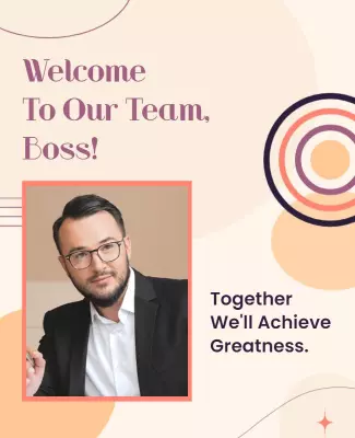 Modern Pastel Welcome Team Introduction Poster Template