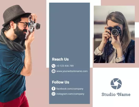 Modern Photography Studio Portfolio and Contact Brochure Template