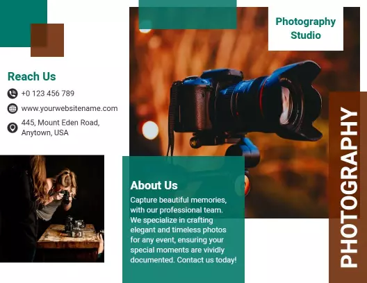 Modern Photography Studio Services and Portfolio Brochure Template
