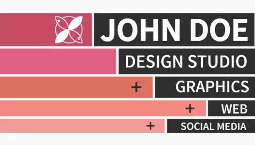 Modern Pink and Black Graphic Designer Business Card Template