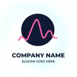 Modern Pink and Black M Letter Design for Branding Logo Template