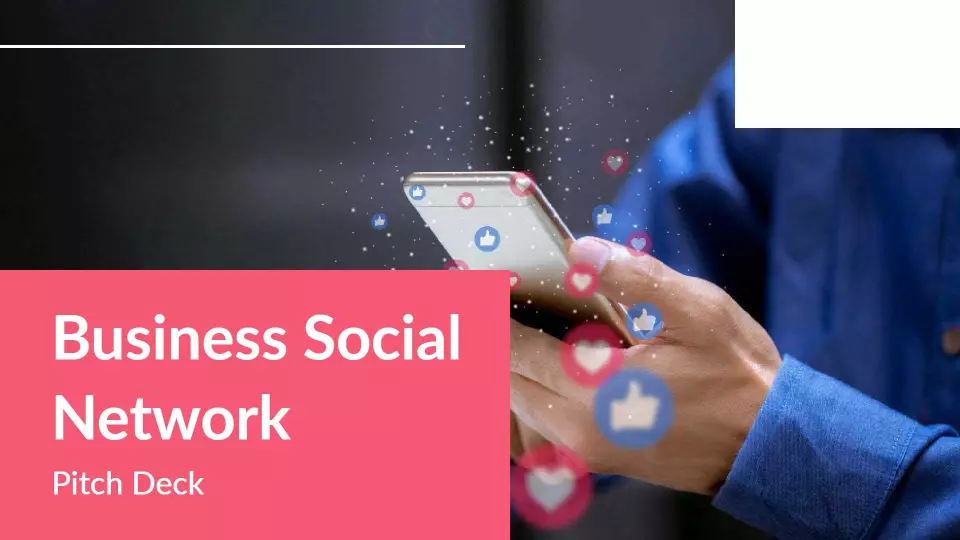 Modern Pink Business Social Network Pitch Deck Template