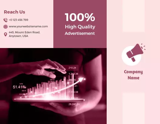 Modern Pink Marketing Advertisement and Services Brochure Template