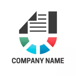 Modern Printer Design with Colorful Print Elements Logo Template