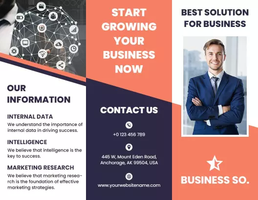 Modern Professional Business Growth Solutions Brochure Template