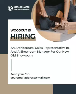 Modern Professional Job Hiring Announcement Poster Template