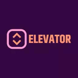 Modern Purple and Pink Elevator System Design Logo Template
