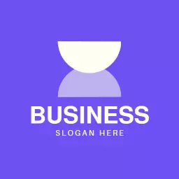 Modern Purple and White Design Representing Business Logo Template