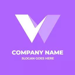 Modern Purple and White W Letter Design for Branding Logo Template