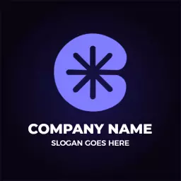 Modern Purple C Letter Design for Branding Logo Template