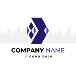 Modern Purple Geometric Design for Dynamic Company Logo Template