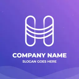Modern Purple Gradient H Letter Design for Unique Branding Logo Template