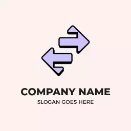 Modern Purple S Letter Design Representing Dynamic Movement Logo Template
