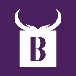 Modern Purple Square Design Featuring Alphabet Letter B Logo Template