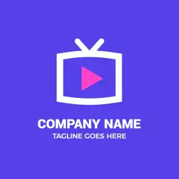 Modern Purple Television Design for Engaging IPTV Logo Template
