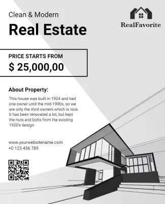 Modern Real Estate Property Listing Flyer Template