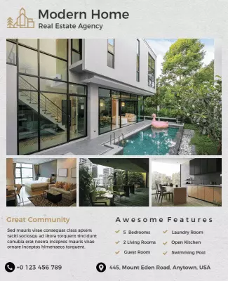 Modern Real Estate Property Promotion Flyer Template