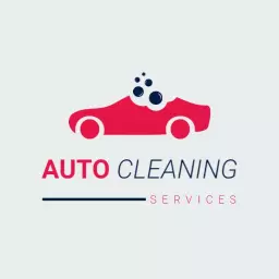 Modern Red and Blue Car Wash Services Logo Template