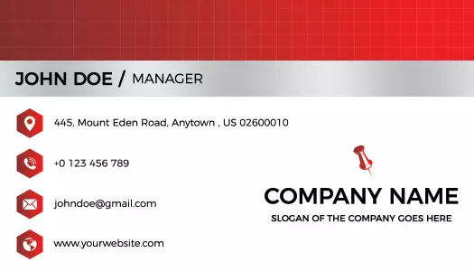 Modern Red Corporate Professional Business Card Template