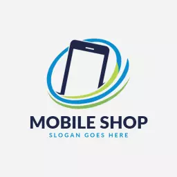 Modern Smartphone Design with Elegance for Mobile Shop Logo Template