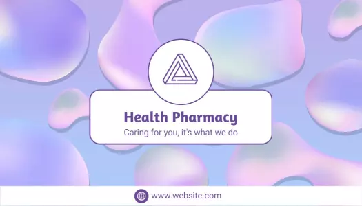 Modern Soft Pastel Health Pharmacy Business Card Template