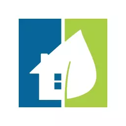 Modern Square Home and Leaf Design for Eco-Friendly Logo Template