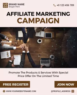 Modern Stylish Affiliate Marketing Campaign Poster Template