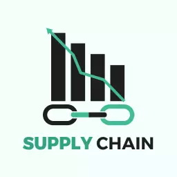 Modern Supply Chain Design Featuring Growth Trends Logo Template