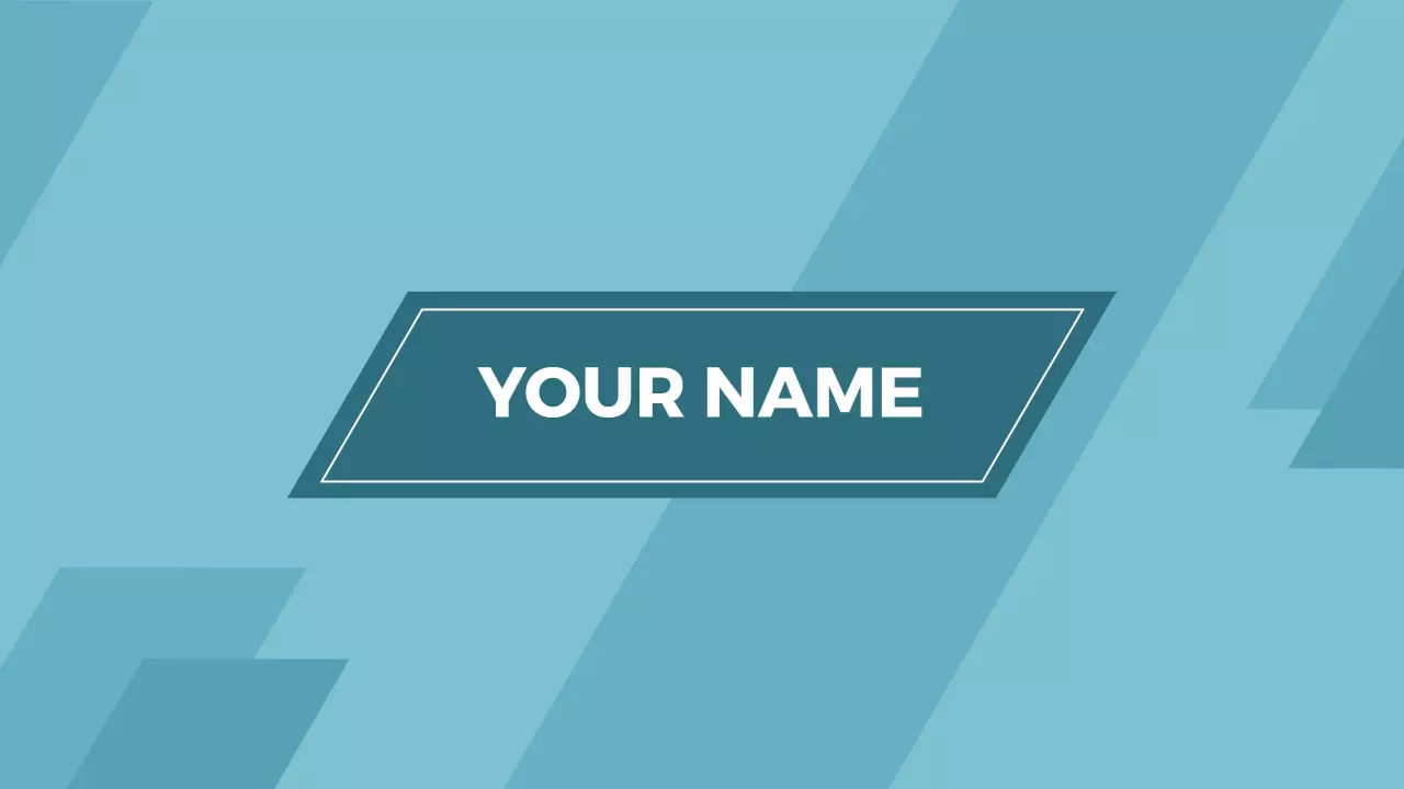 Modern Teal and Light Blue Diagonal Design YouTube Banner Template