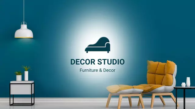 Modern Teal Home Decor and Furniture Business Presentation Template