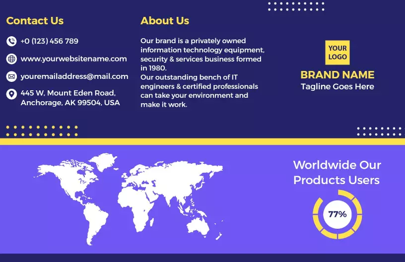 Modern Technology Comparison and Services Tri Fold Brochure Template