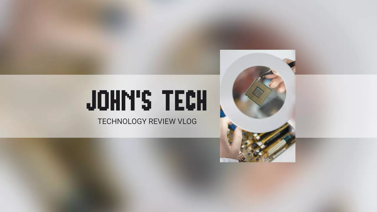 Modern Technology Review Insights on Sleek Background YouTube Banner Template