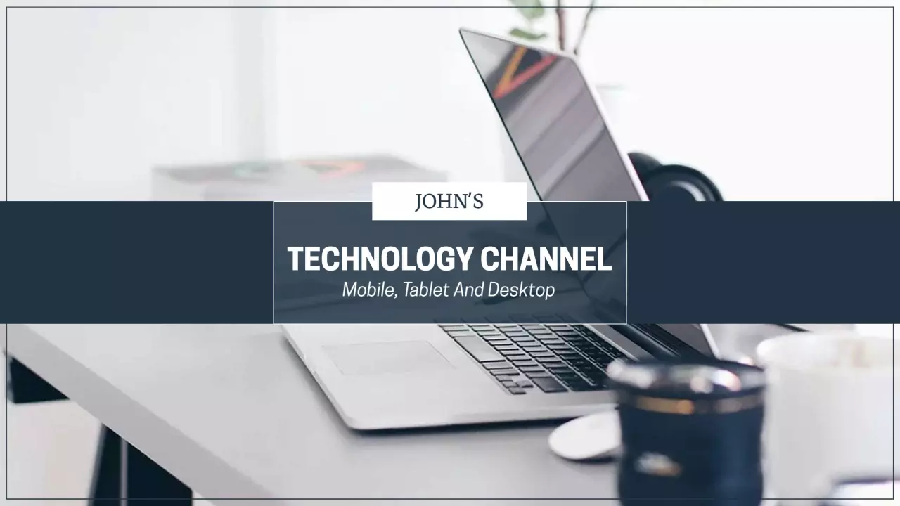 Modern Technology Tools and Desk Setup YouTube Banner Template