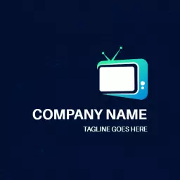 Modern Television Design Showcasing IPTV Streaming Solutions Logo Template