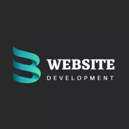 Modern Turquoise and Black Website Development Logo Template