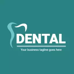 Modern Turquoise and White Dental Care Services Logo Template