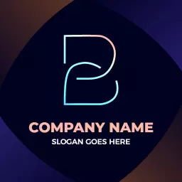 Modern Two-Tone B Letter Design Representing Branding Logo Template