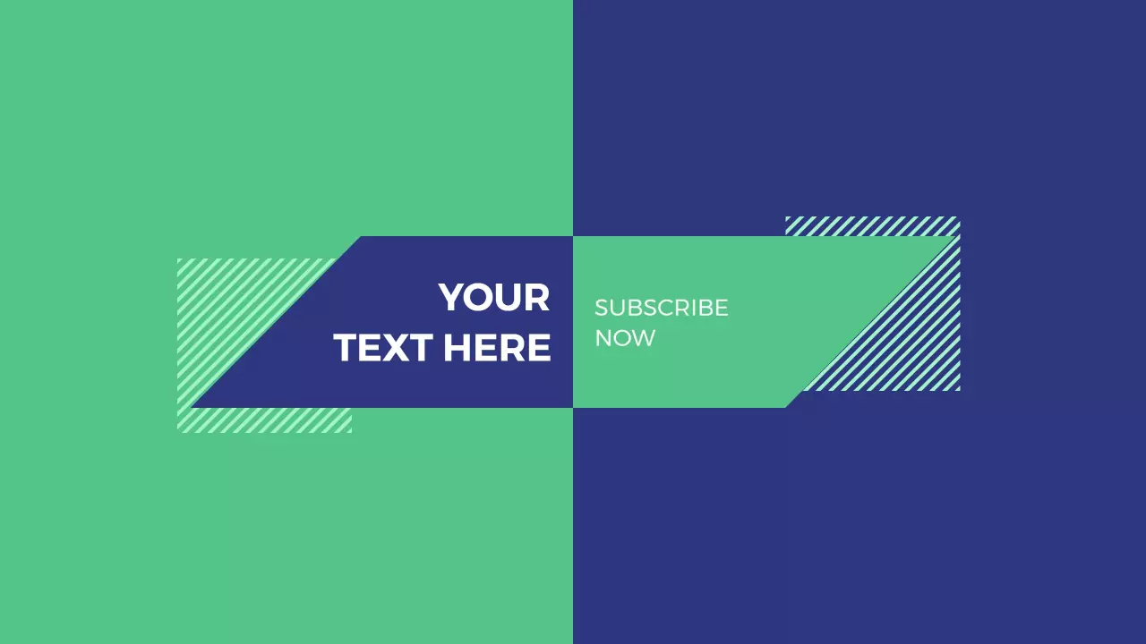 Modern Two-Tone Green and Blue YouTube Subscribe Now Banner Template