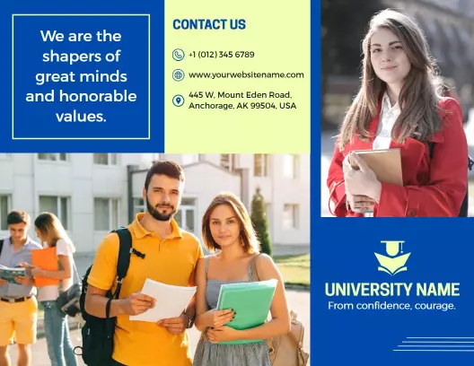 Modern University Education Programs and Offerings Brochure Template