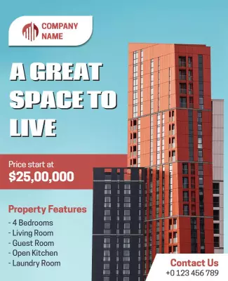 Modern Urban Apartment Rental Flyer Template