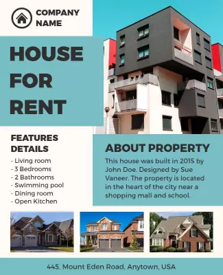 Modern Urban House Rental Flyer Template