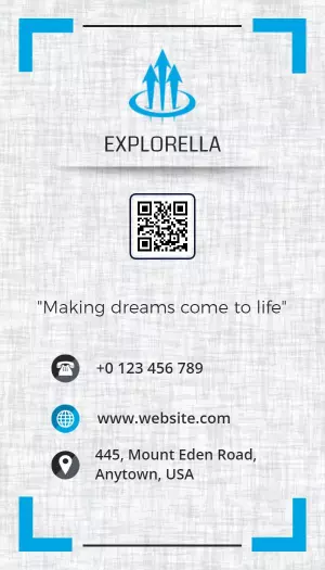 Modern Vertical Gray Travel Company Business Card Template